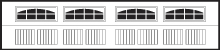 CHI Carriage House Garage Door Window Insert Cascade Short Design