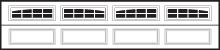 CHI Residential Garage Door Window Insert 2 2-Piece Arched Stockton Long